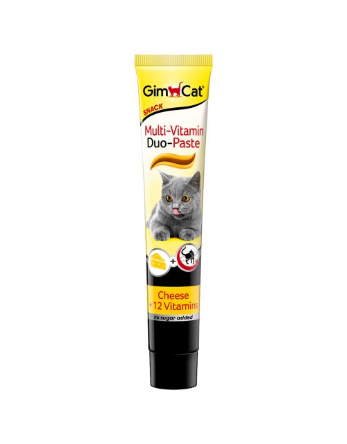 Gimcat Duo-Pasta Kaas Met 12 Vitamines - Kattensnack - Kaas 50 g Multi-Vitamine