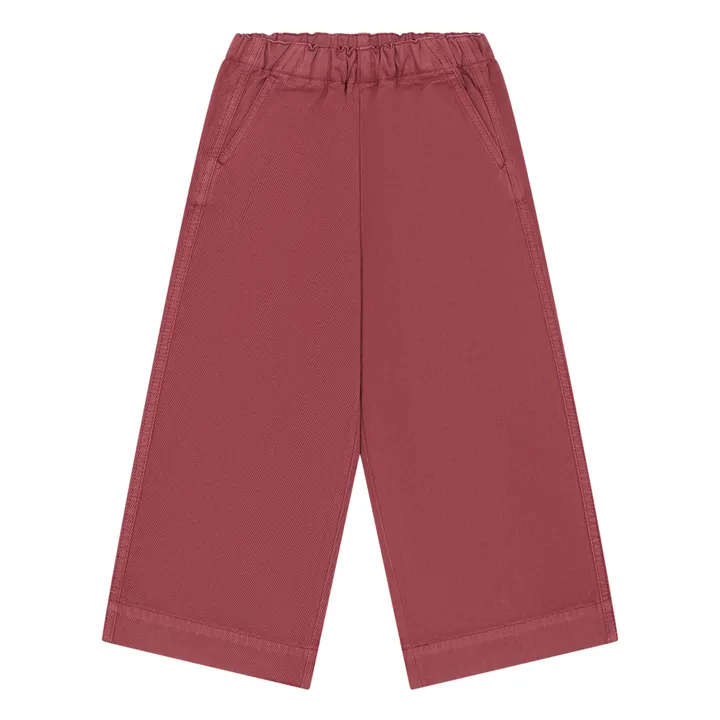 SMALLABLE BASICS Pantalon Droit Fille Elastiqué à la Taille en Denim | Bordeaux