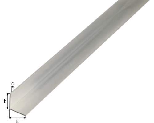 Aluminium hoekprofiel, natuurlijke afwerking, 30x30x1,5 mm, 2 m