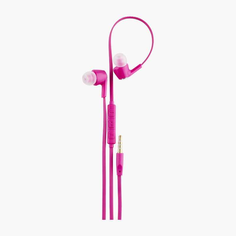 In-ear-hodetelefoner, 3,5 mm kontakt, rosa
