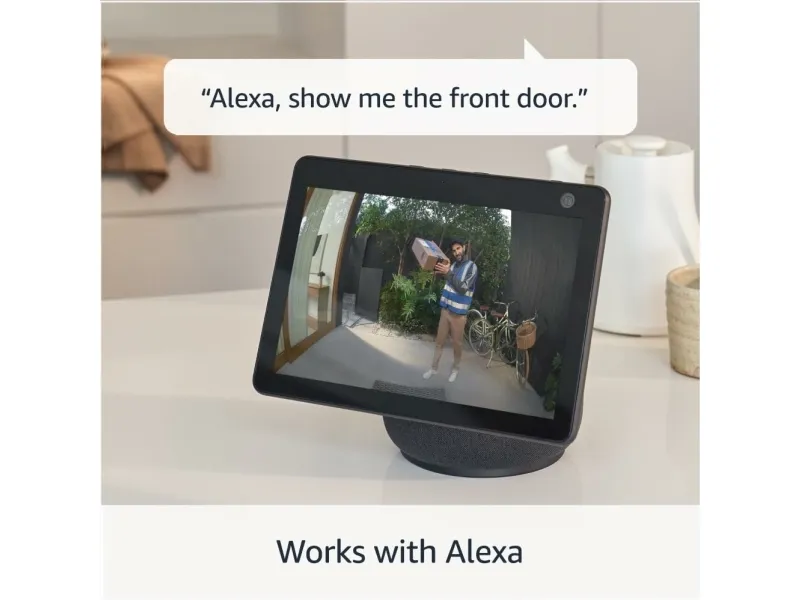 Ring Battery Video Doorbell Pro - Smart dørklokke - med kamera - med Head-to-Toe View, 3D Motion Detection, Colour Night Vision, 30-dages gratis prøve på Ring Protect - trådløs - 802.11b/g/n/ax - 2.4 Ghz, 5 GHz - satinnikkel