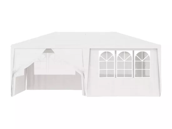Tente de réception et parois latérales 4x6 m Blanc 90 g/m²