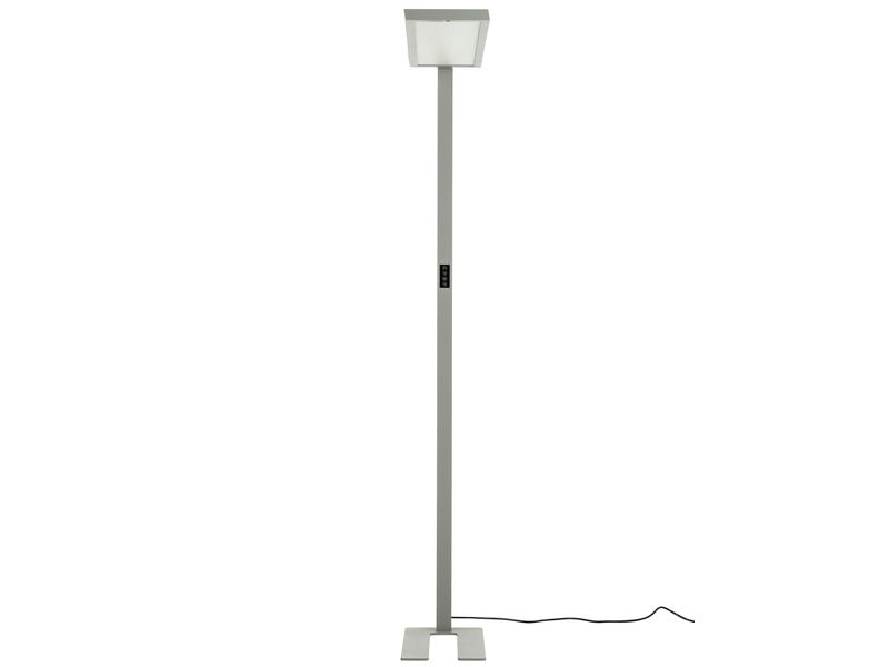 office focus Bürostehleuchte HCL LED 100 W, Grau Dimmbare Stehleuchte für Boden- und Deckenbeleuchtung
