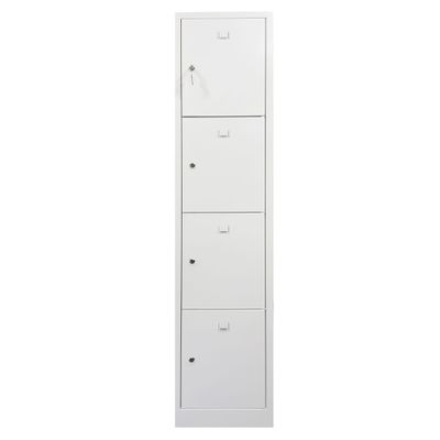 Vestiaire 1 colonne soit 4 cases monobloc - H180 x L30 x P50 cm - blanc