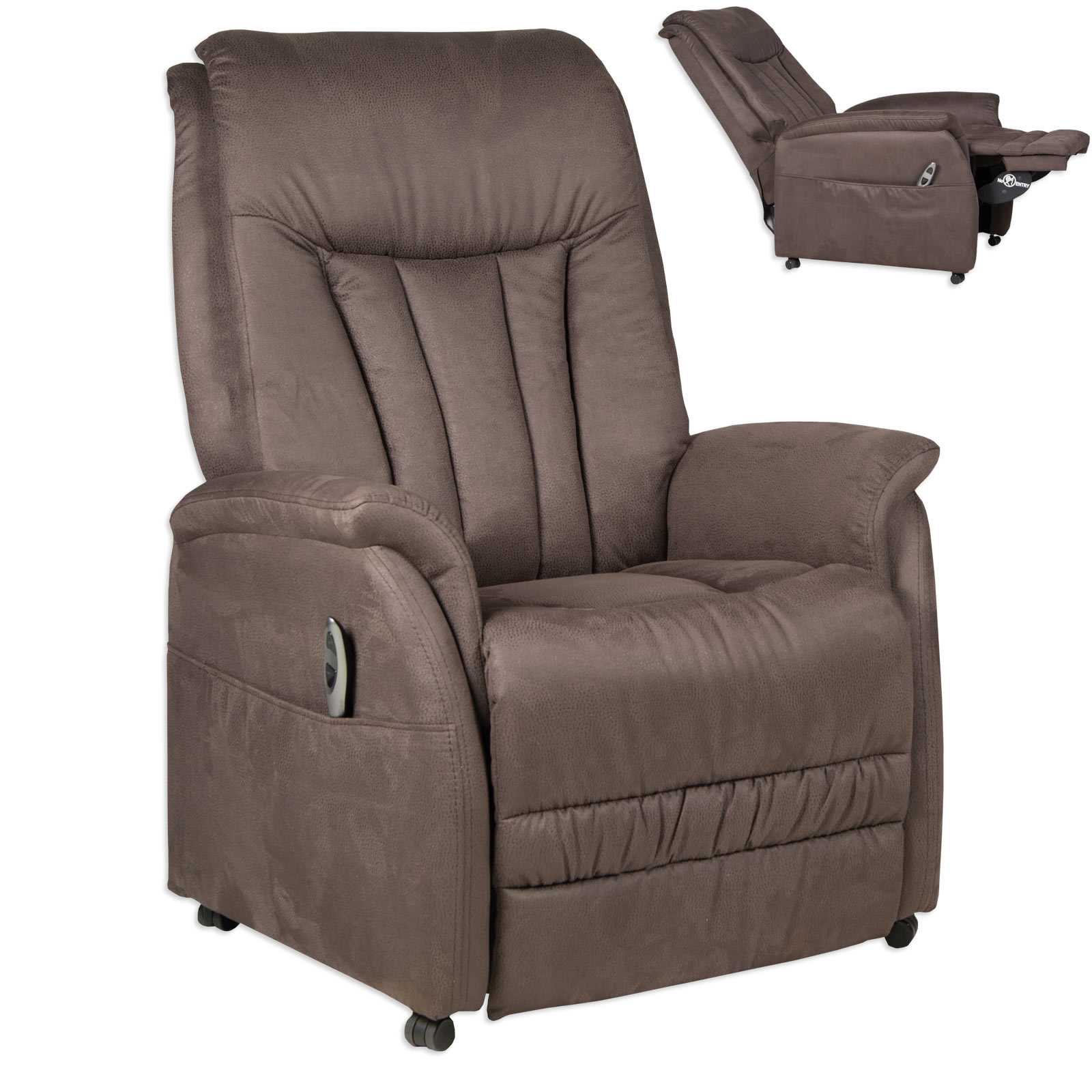 TV-Sessel - braun - Microfaser