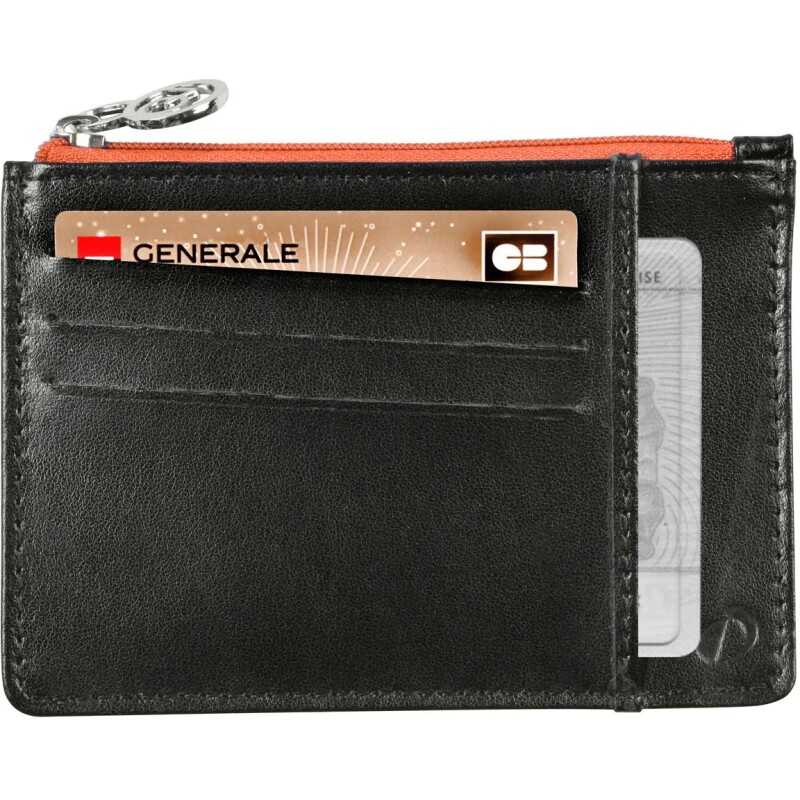 Quo Vadis - Porte-cartes/porte-monnaie - Holi - 13,2x9,5x0,2 cm - Cuir pleine fleur de vachette - par 6