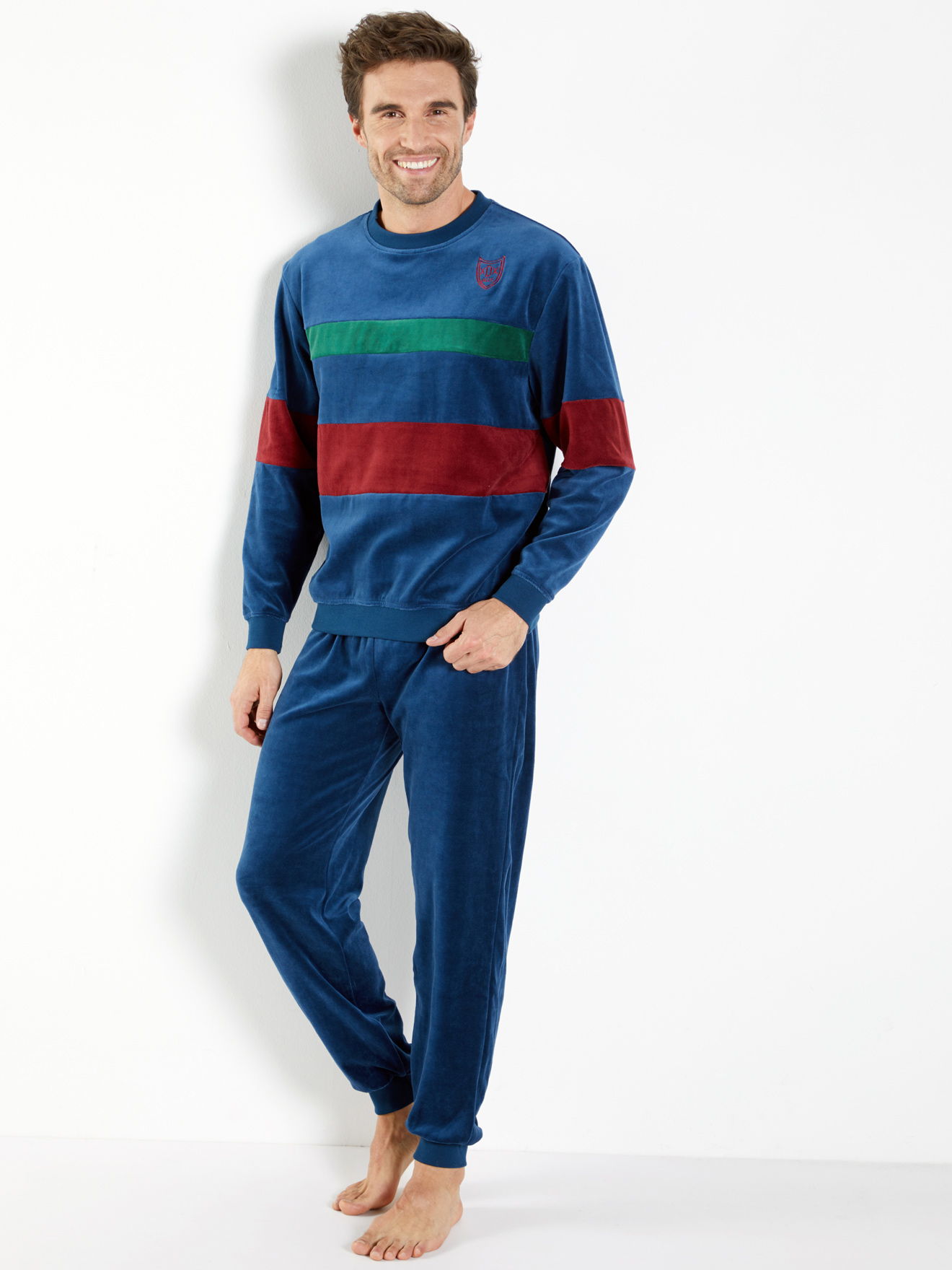 Pyjama forme jogging en velours