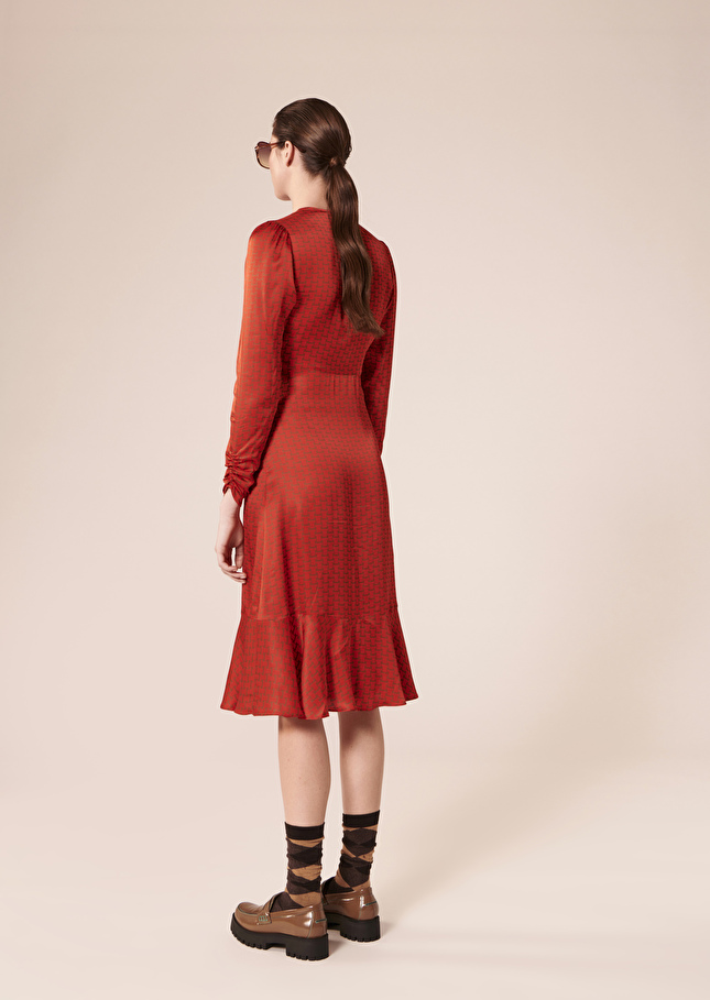 Robe Reinerouge imprimée monogramme
