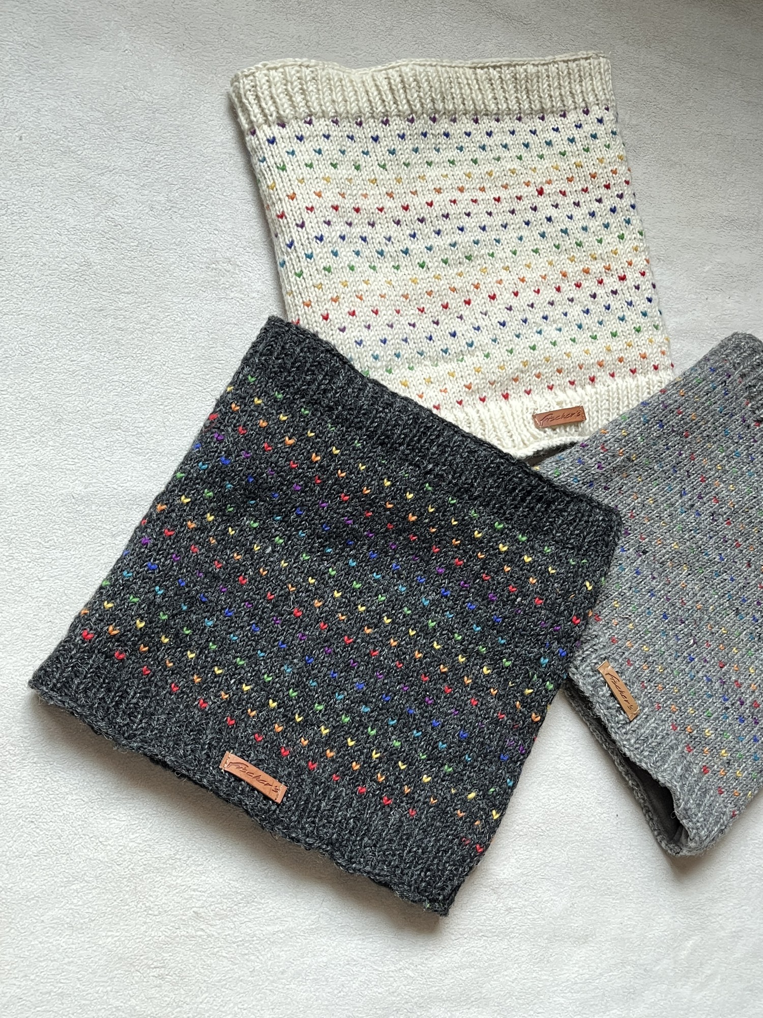 Rundschal, weiß, multicolor, B 28 cm, H 26 cm günstig bestellen