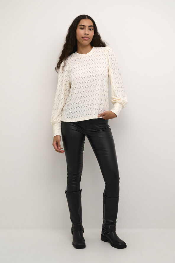 Kaffe KAtine Lace Blouse Chalk