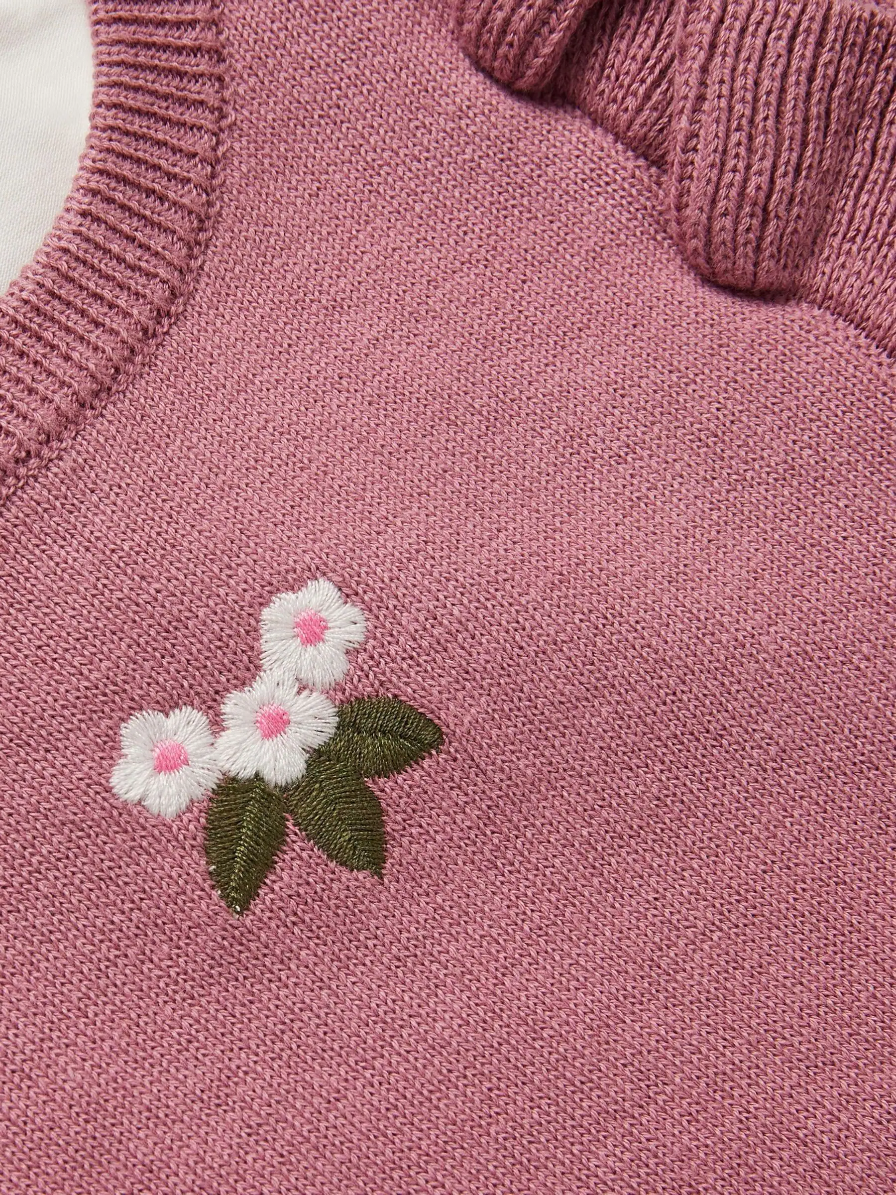 Monsoon Baby Top and Knit Dungarees Set