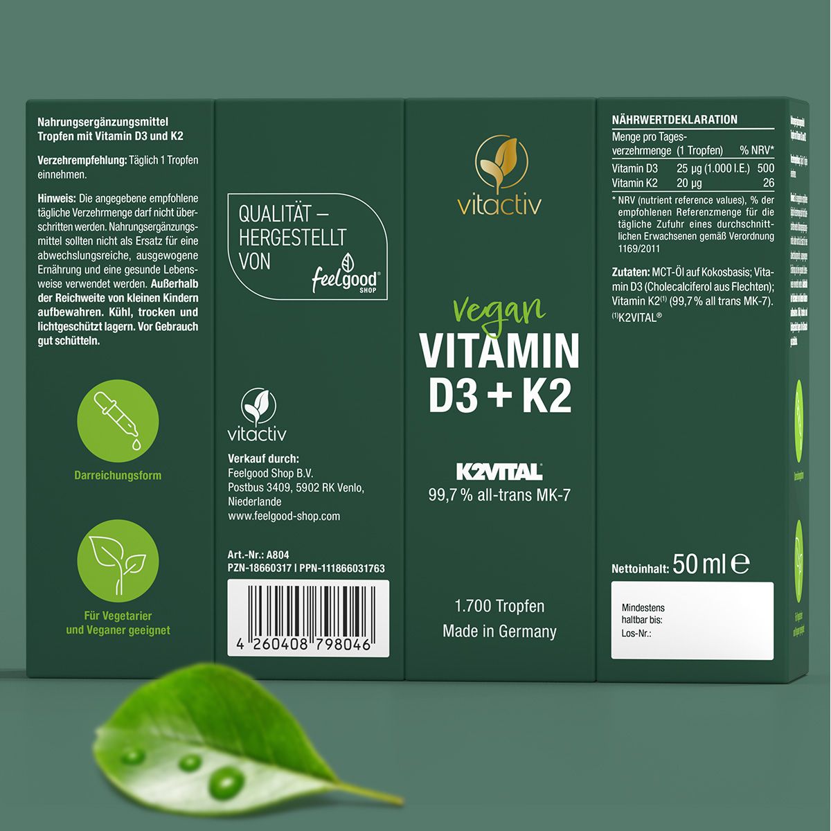 Vitactiv - VITAMIN D3 + K2 TROPFEN