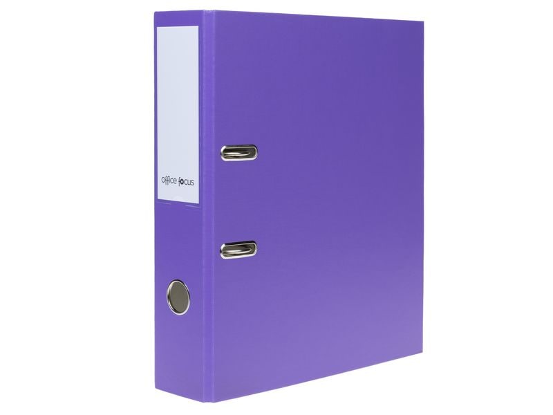 office focus Ordner A4 7 cm, Violett A4-Ordner mit Rückenschild und Griffloch