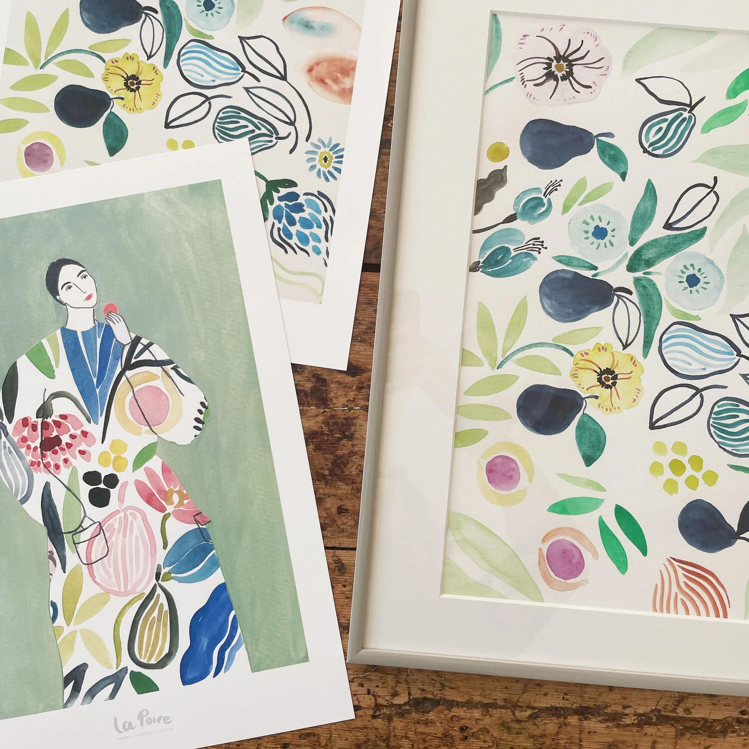 Poster & Frame  La Poire Pear Coat - A3