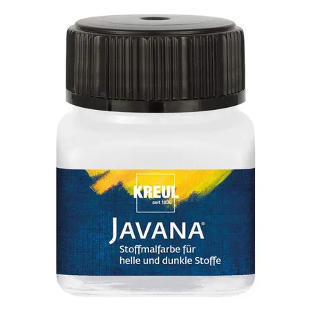 KREUL Javana Stoffmalfarbe für helle und dunkle Stoffe Weiss 20 ml