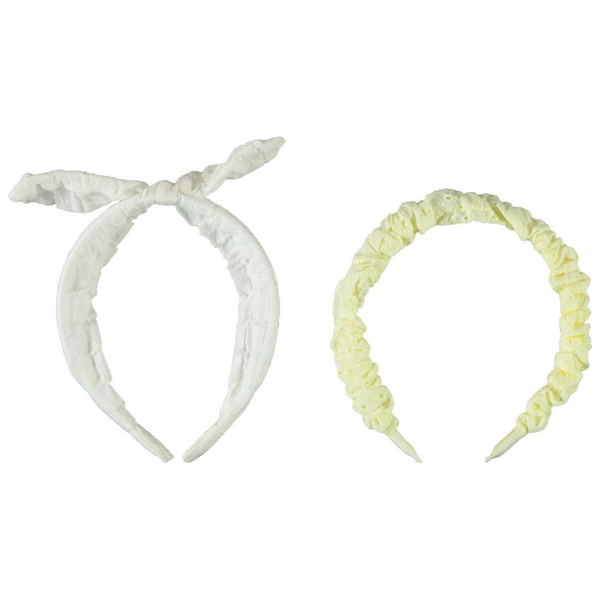 Lot de 2 serre-têtes en tissus pour fille - Bleu moyen