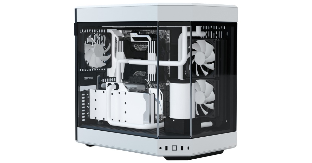 HYTEY60 midi tower behuizing  (Wit/zwart | 3x USB-A | Tempered Glass)