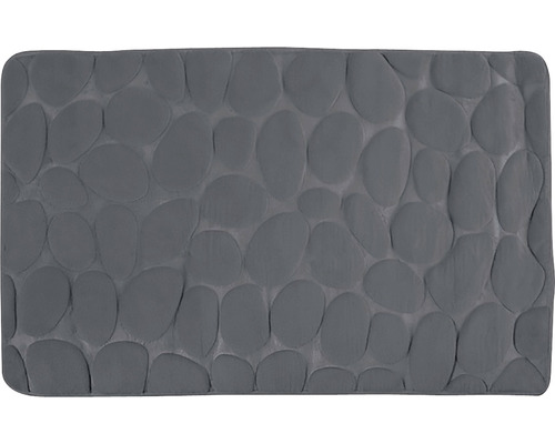 MSV PEBBLE badmat 80 x 50 cm donkergrijs