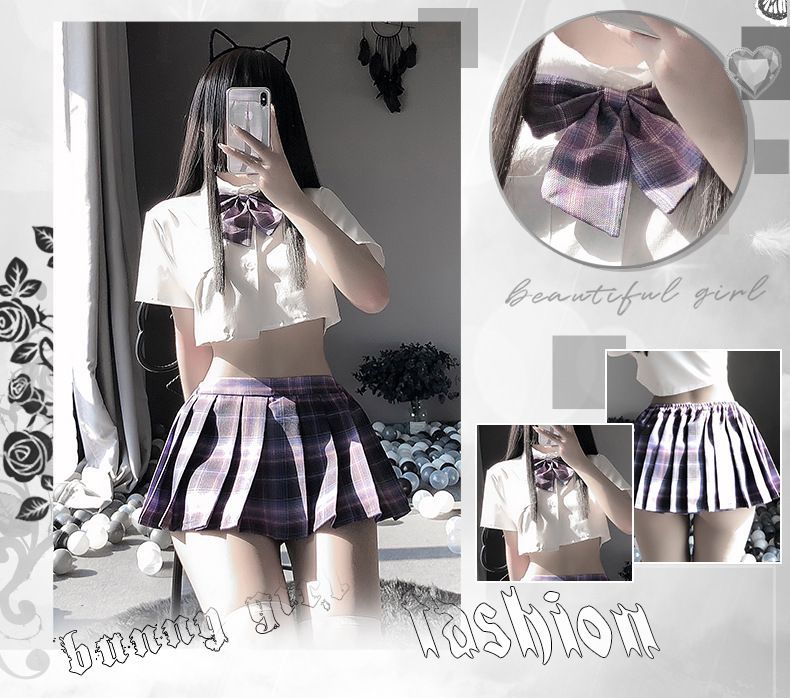 Kleurrijke dagen - Schooluniform lingerie kostuumset