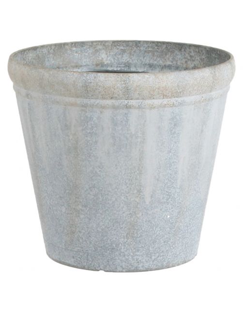 Mica Decorations Buitenpot Lima Rond Grijs - Bloempotten
