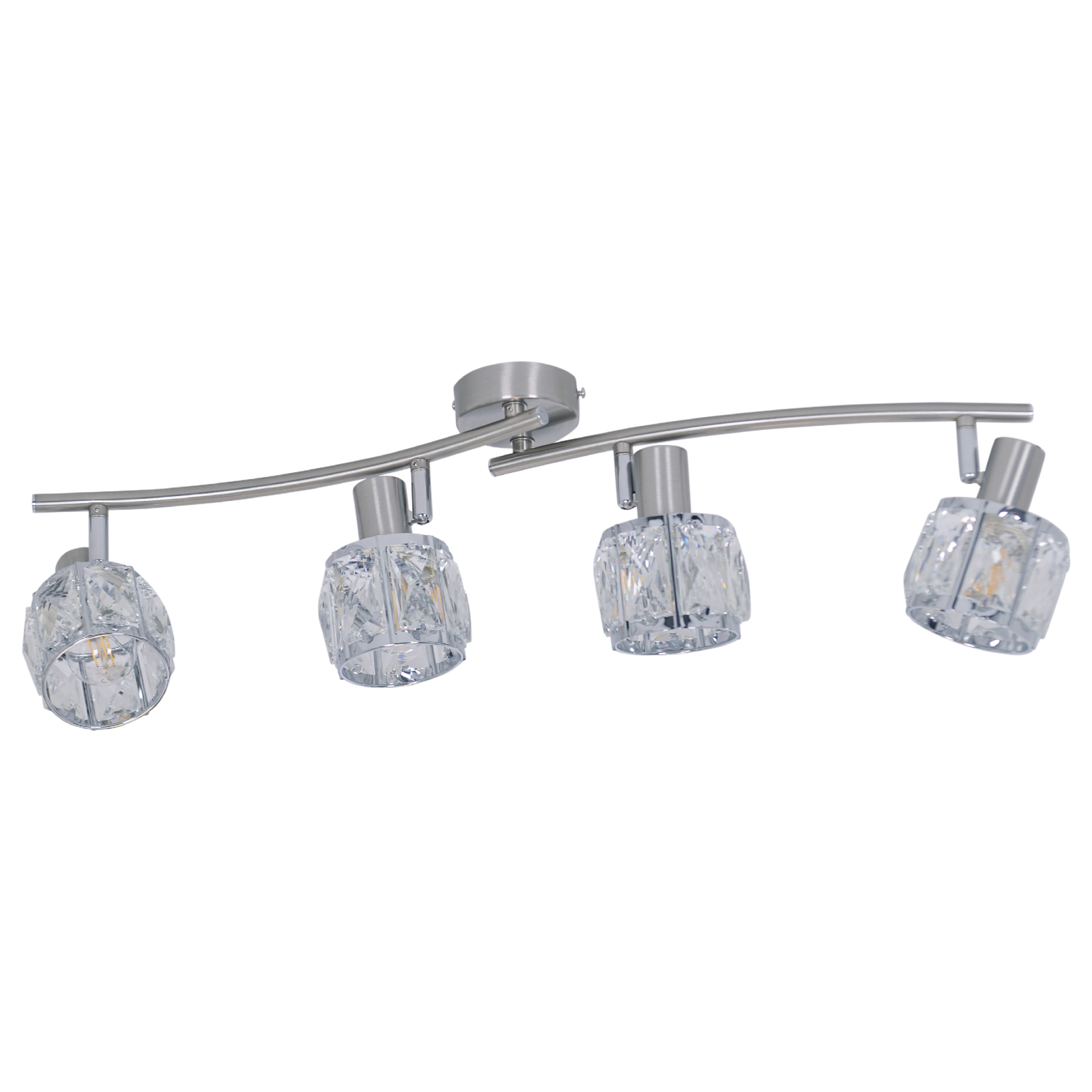 LED-Deckenstrahler JOSEFA - Stahl blank - 4 Spots
