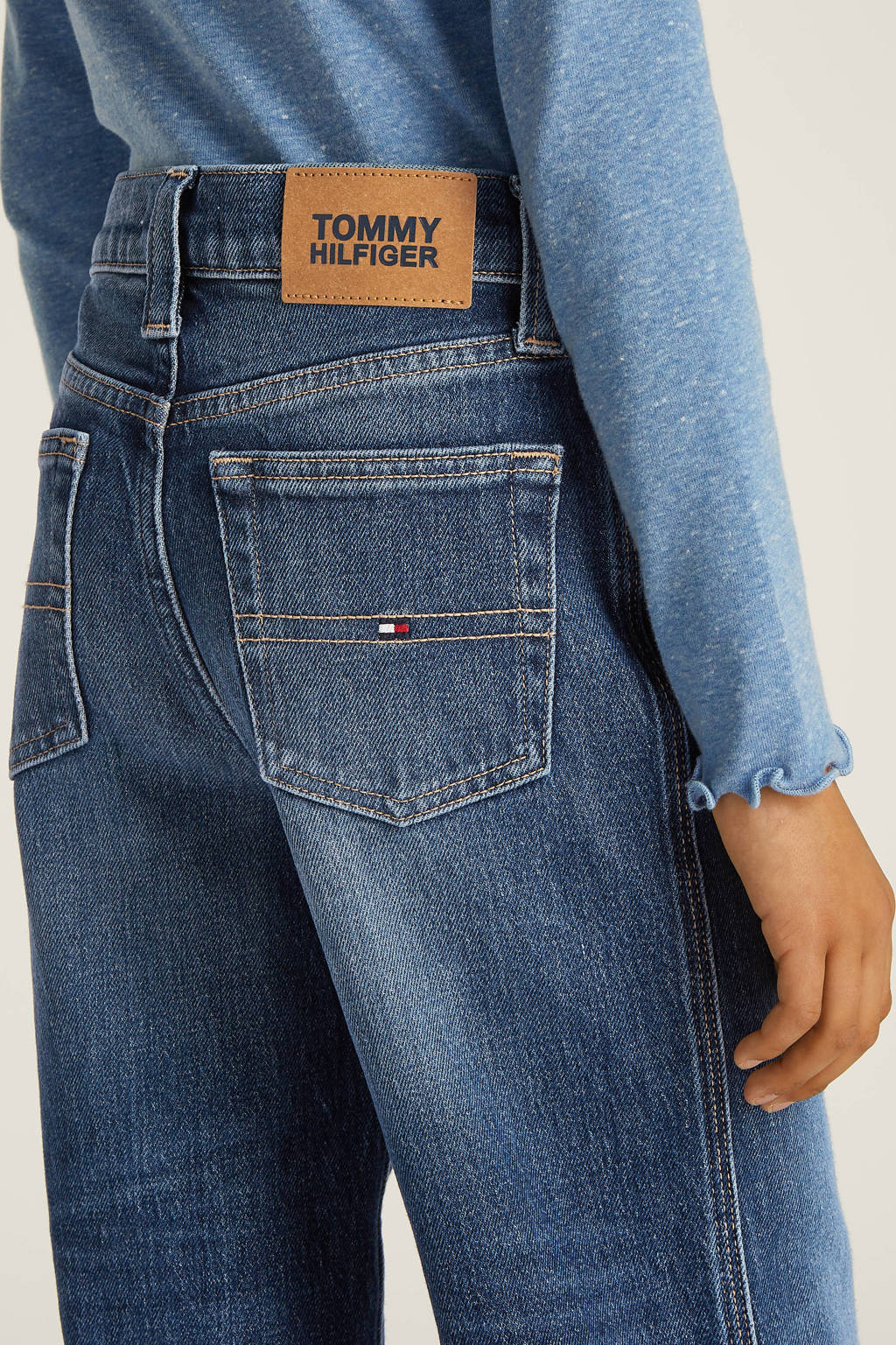 Tommy Hilfiger wide leg high waist jeans dark blue denim