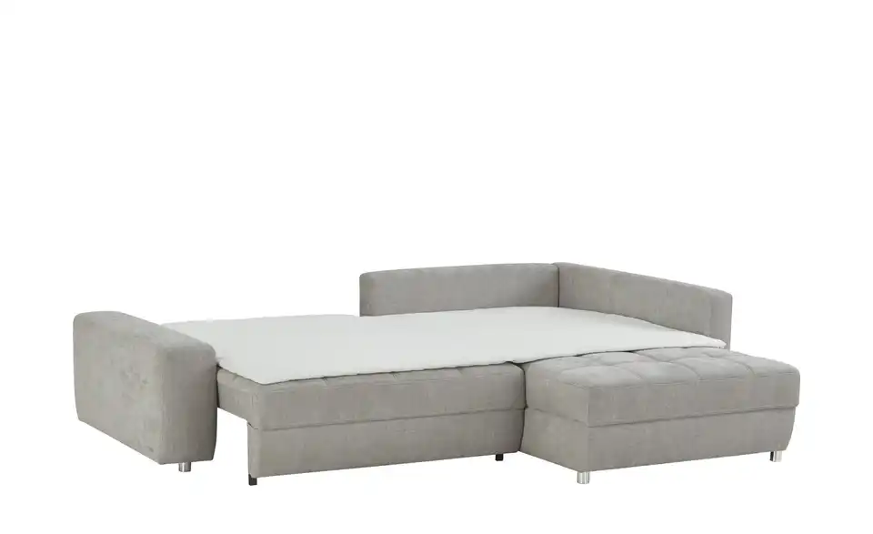 Ecksofa Arissa de Luxe Grau rechts Webstoff