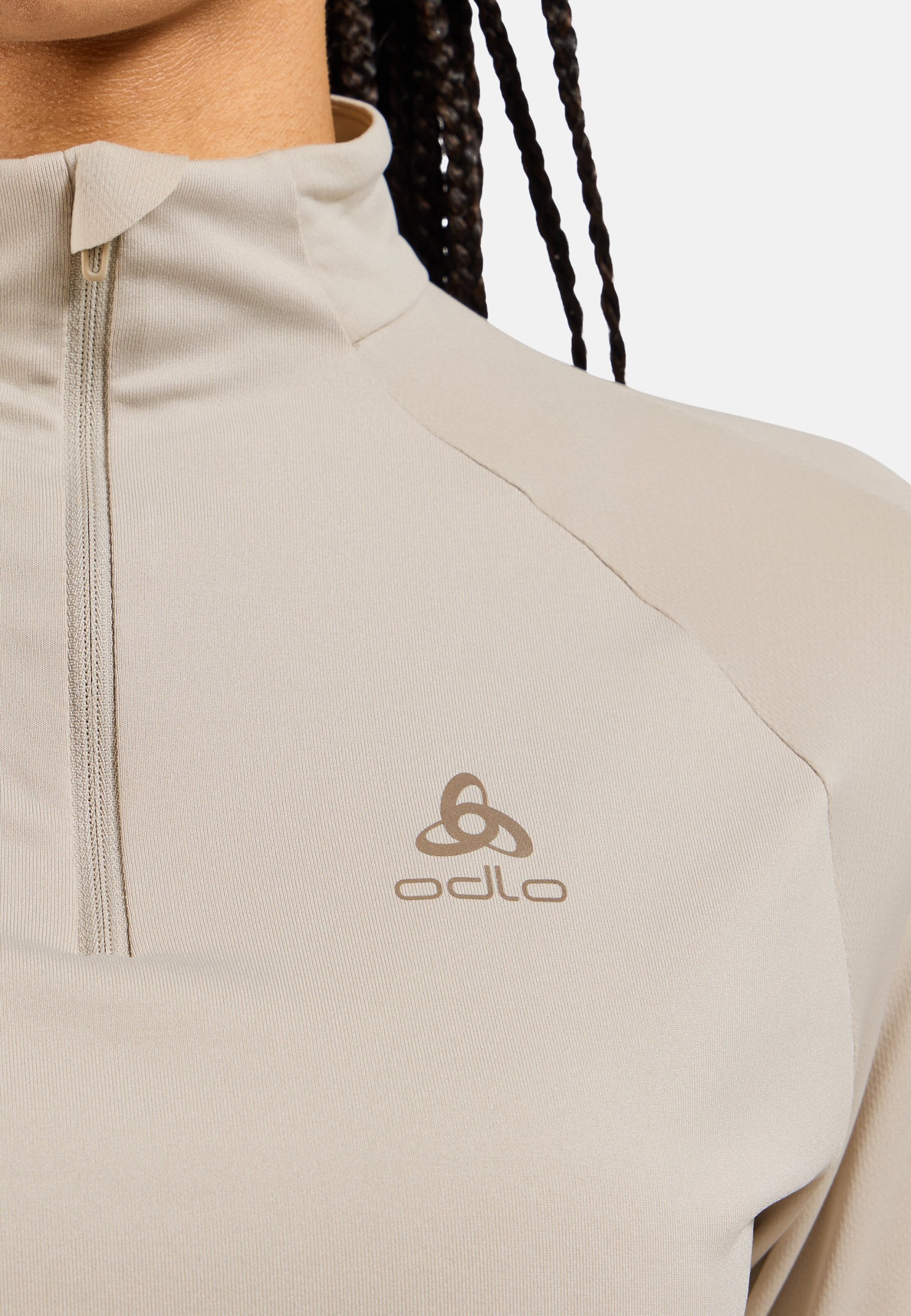 Essentials Ceramiwarm Mid Layer mit Halbreissverschluss in silver cloud