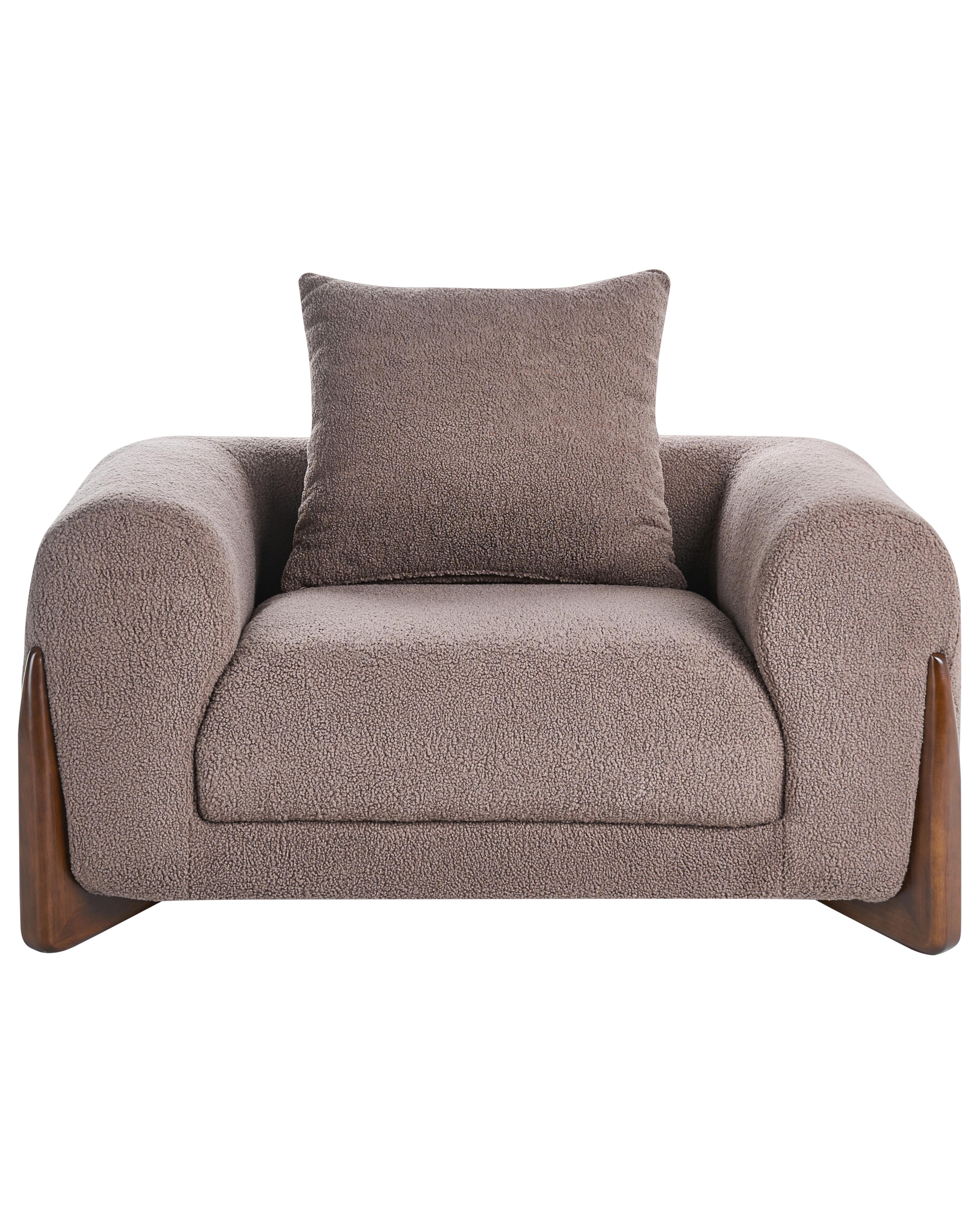 Fauteuil VINLIDEN Bouclé Bruin