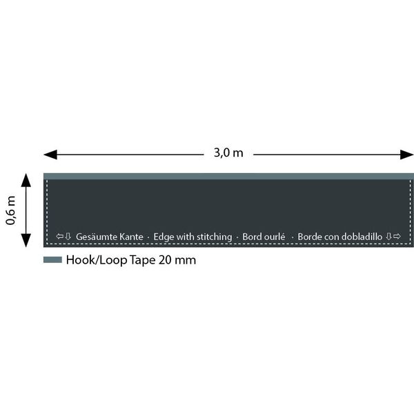 Stairville Skirt 160g/m² 3.0x0.6m Bk