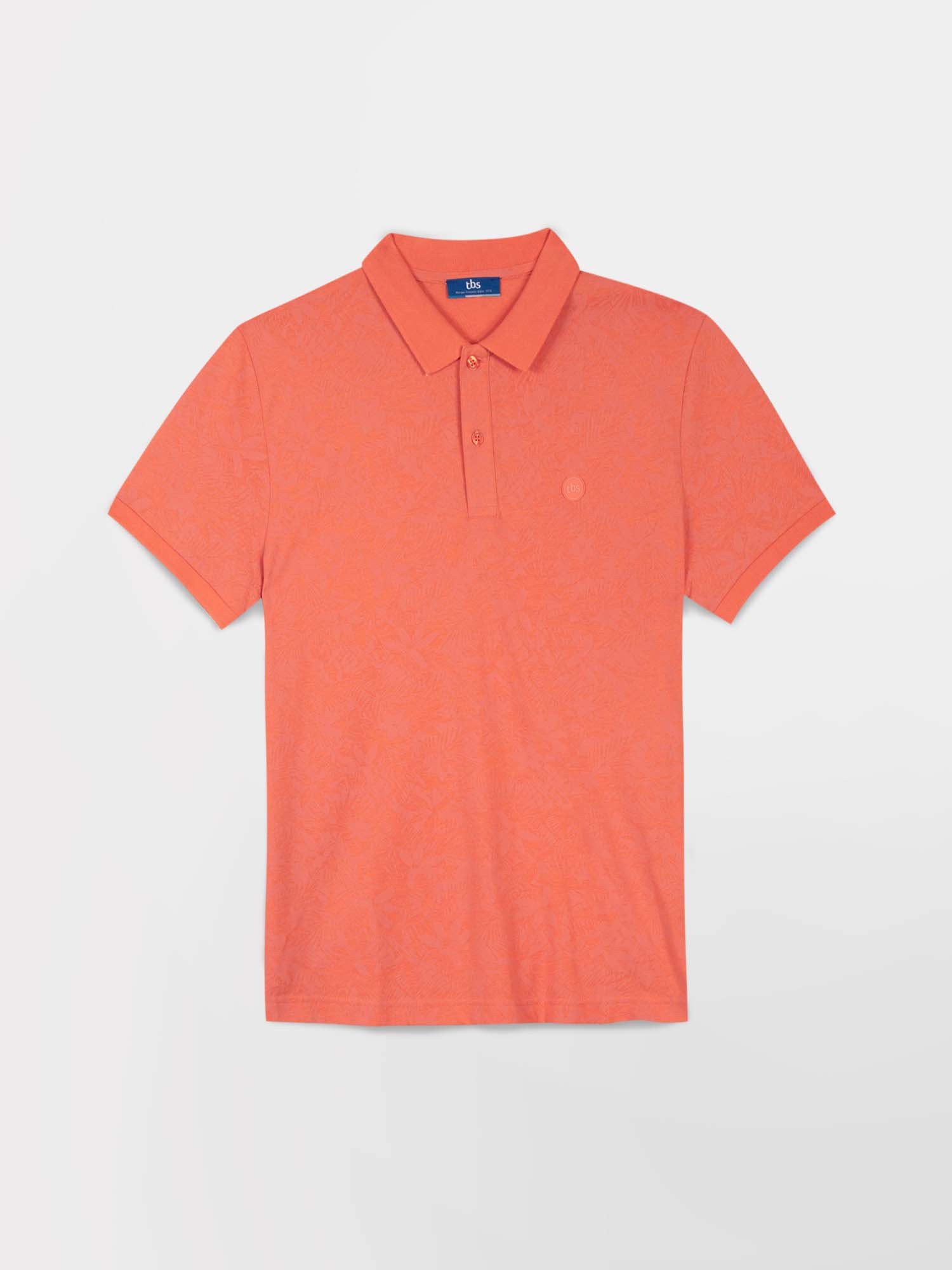 Polo Homme Print Manches Courtes Corail