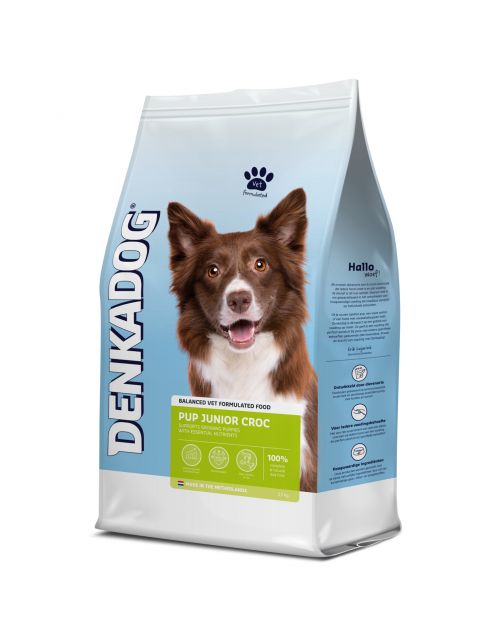 Denkadog Pup Junior Croc Rund&Kip&Vis - Hondenvoer
