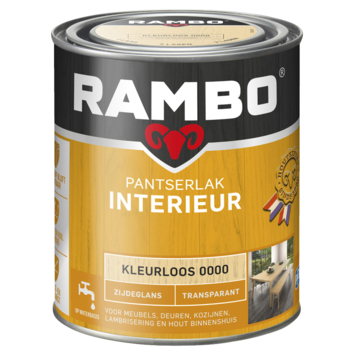 Rambo pantserlak interieur transparant zijdeglans kleurloos 750 ml