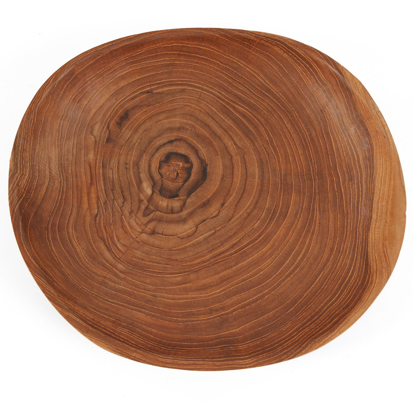 Bazar Bizar Assiette en teck naturelle - D.25.5 cm