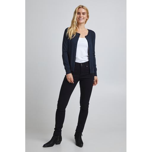 Fransa Langærmet Cardigan, Dark Peacoat, XL