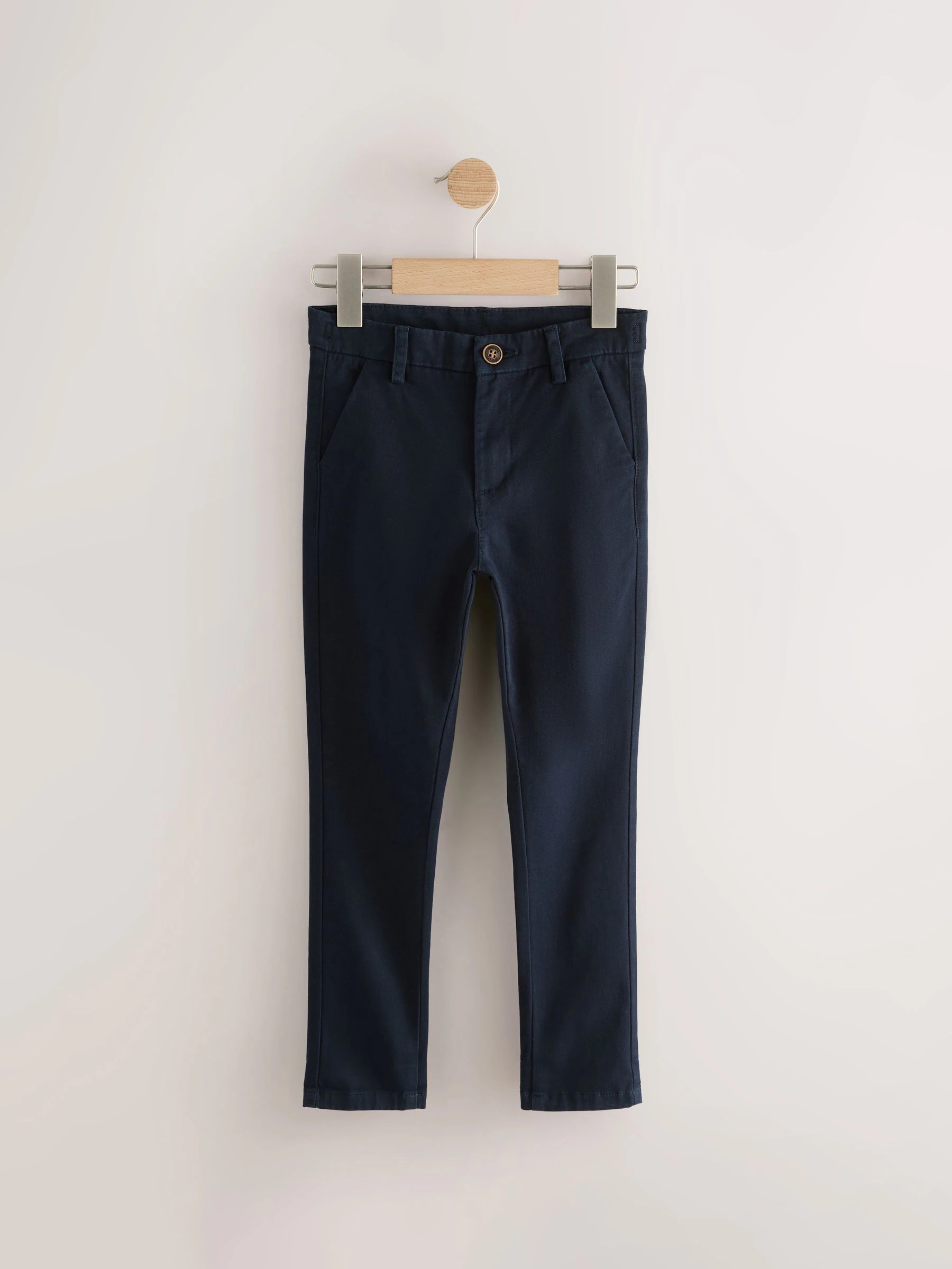 Zwart/marineblauw - Stretch skinny chino's verpakking van 2 (3-17jr)