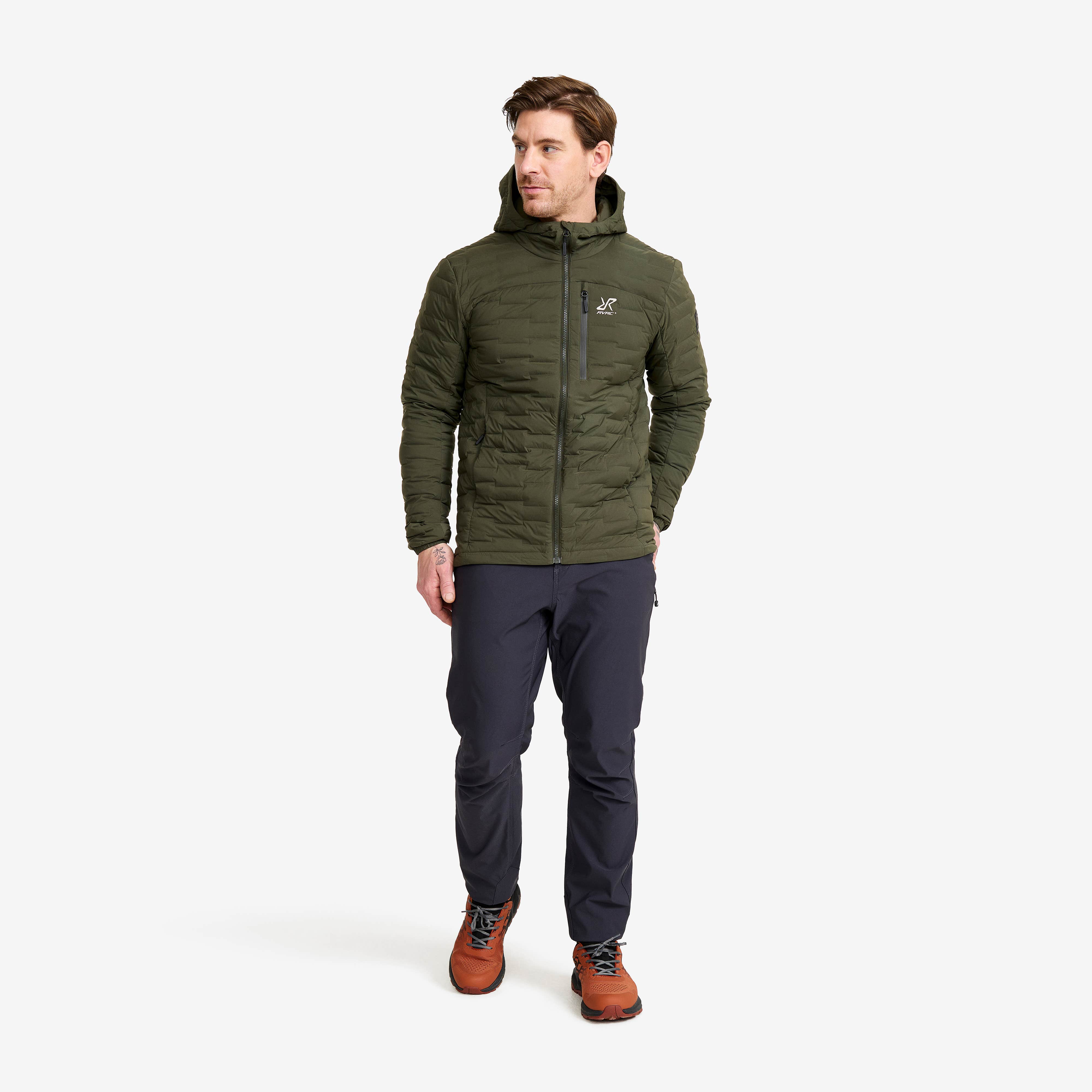 Flex Stretch Down Jacket Herre Forest Night