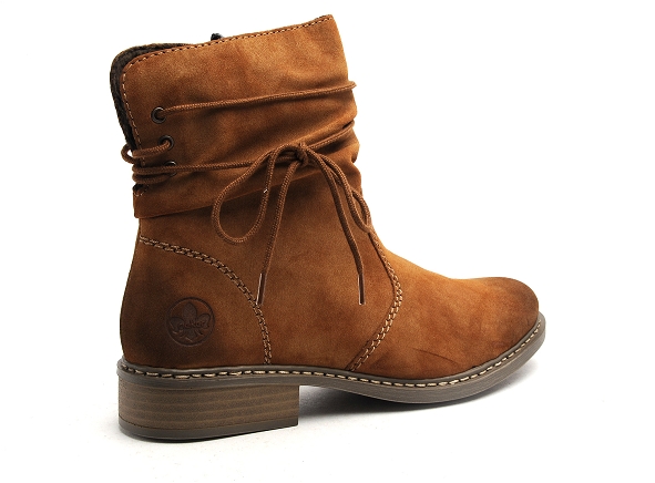 Rieker boots bottine plates femme z4197 marron