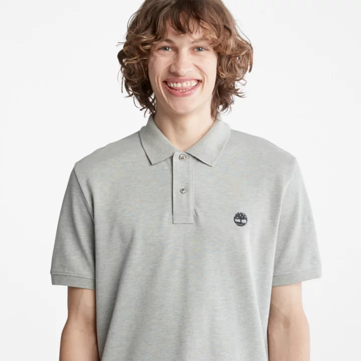 Camisa polo Millers River Pique masculina na cor cinza