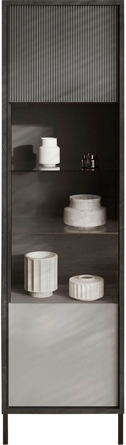 INOSIGN Vitrine »Everest Höhe 203 cm, Standvitrine mit 1 Tür« Hochschrank, Anrichte, Soft/Self Closing, Korpus 22 mm