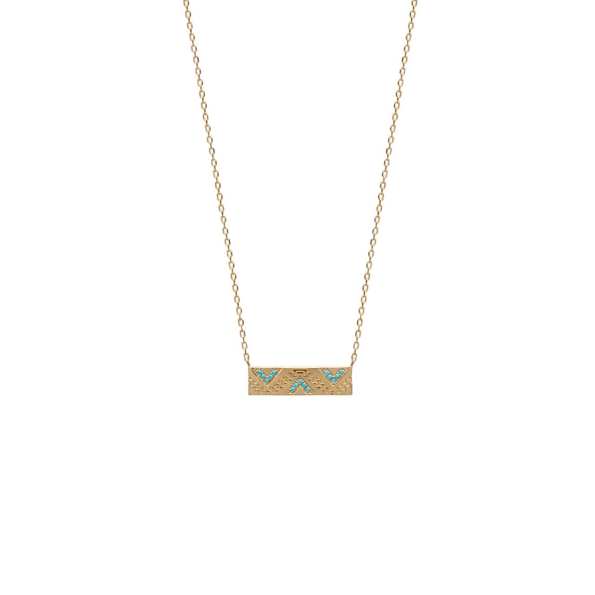 Collier femme en argent ou plaqué or PLAQUE - Lorenzo R