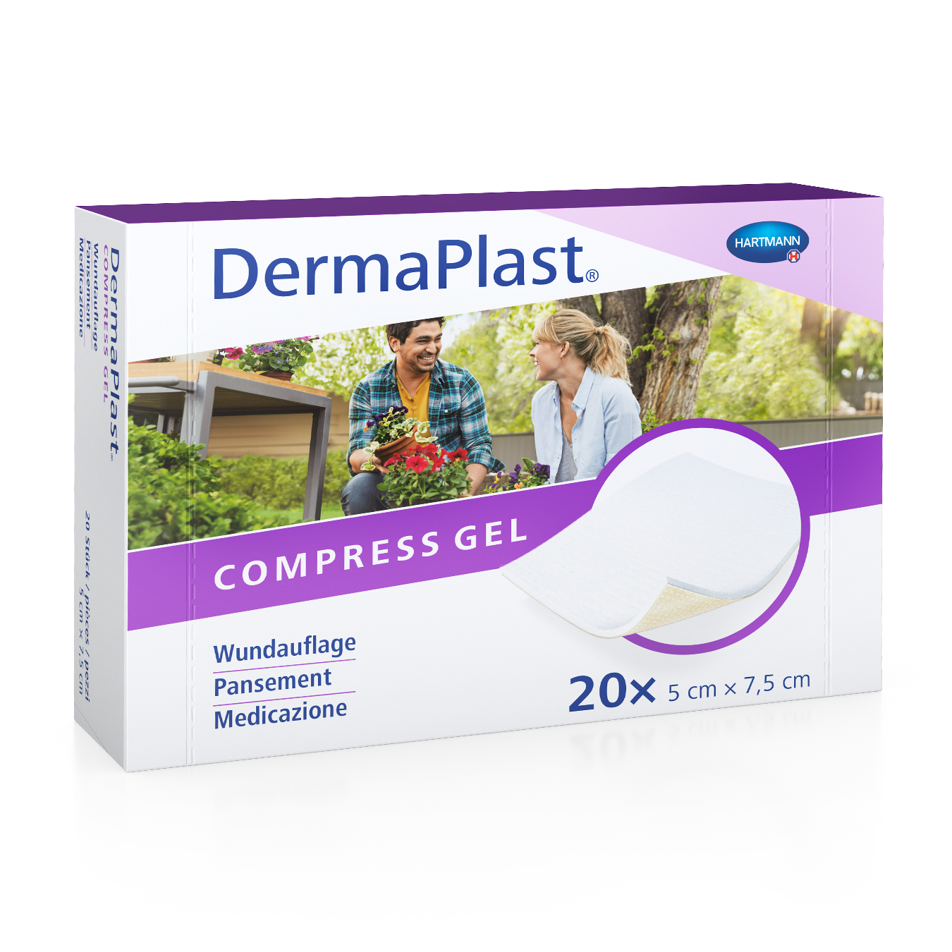 DERMAPLAST Compress Gel 5x7.5cm 20 Stk