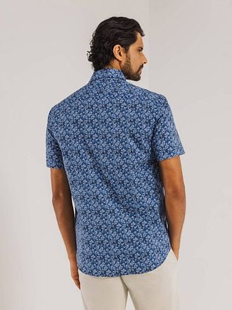 State Of Art Short Sleeve Overhemd Leafs Navy 26415911-5711 kopen