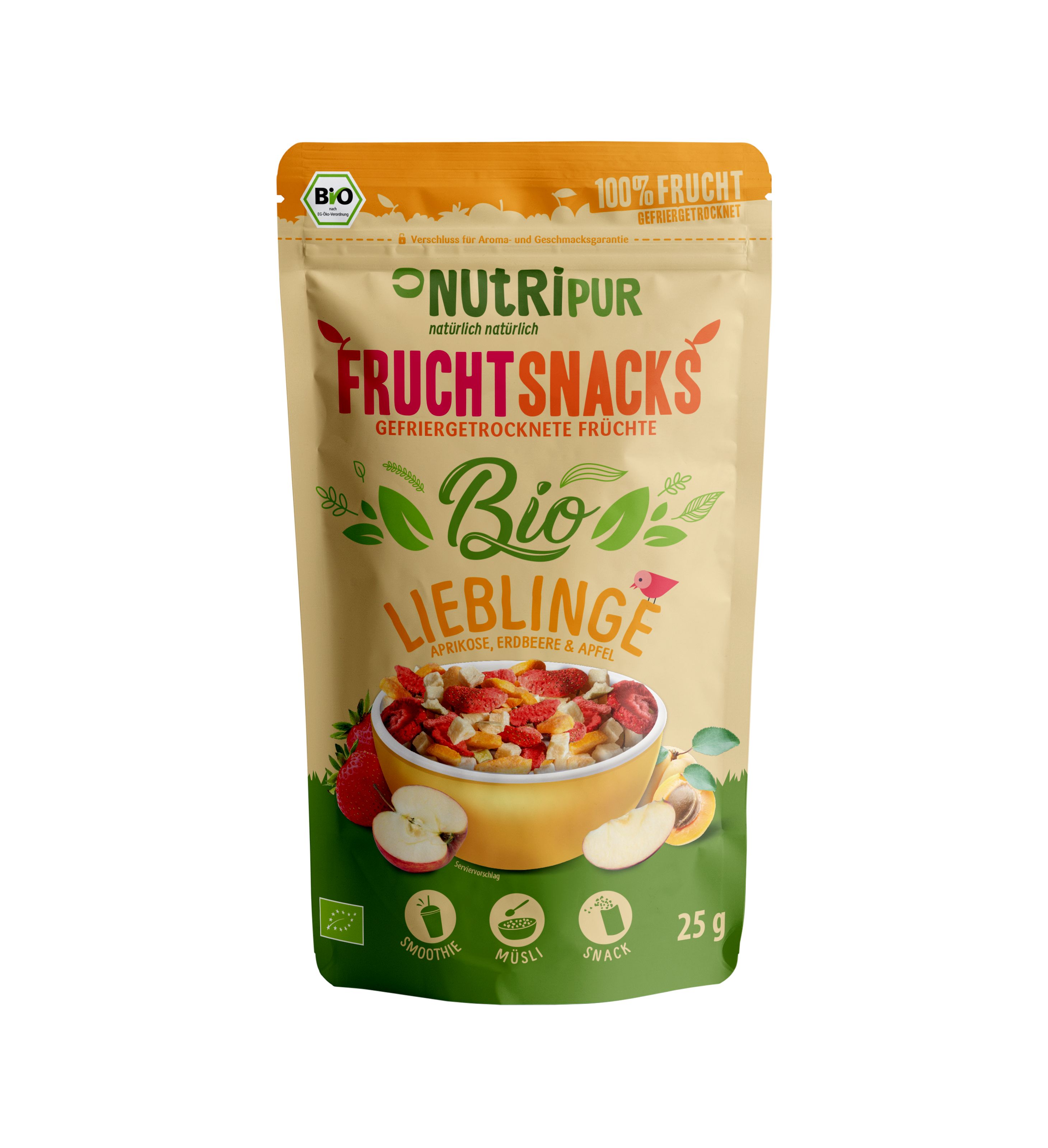 NutriPur gefriergetrocknete Früchte, Bio-Lieblinge