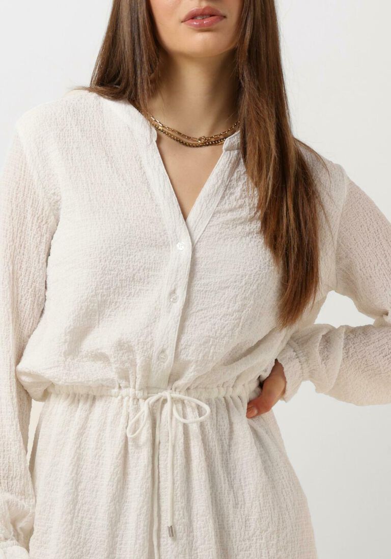 ALIX THE LABEL ecru alix the label mini jurk ladies woven structured chiffon dress