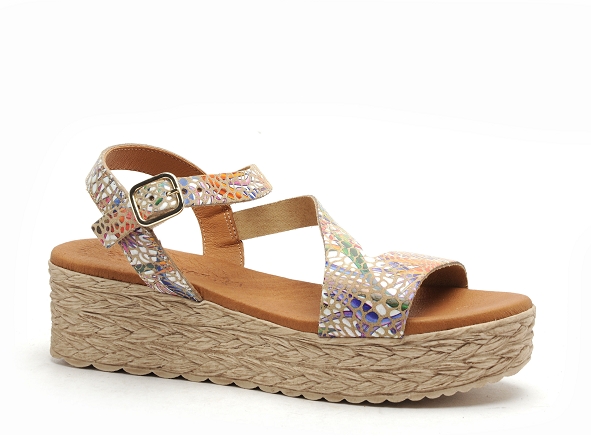 Eva frutos nu pieds talons femme 742 multicolore