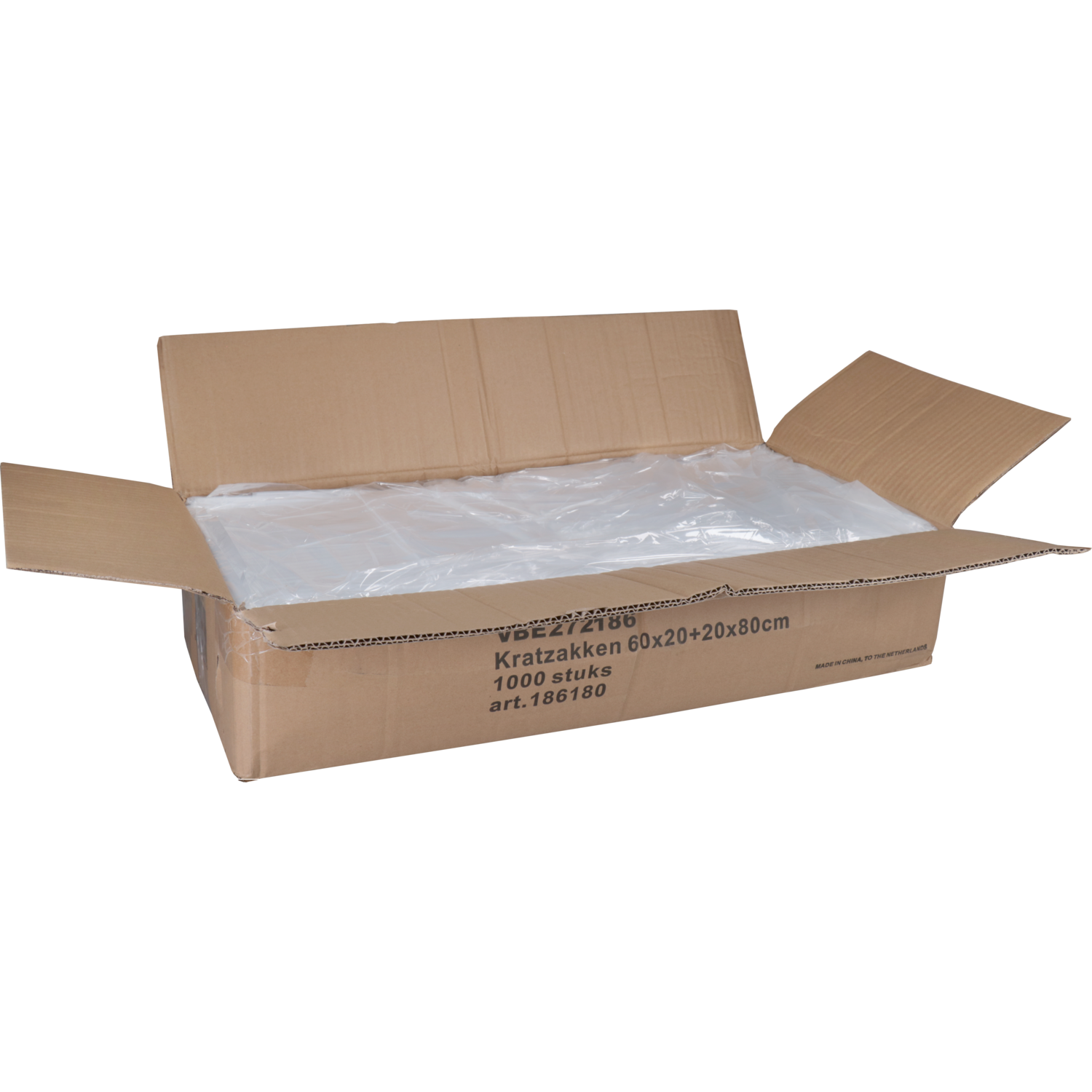 Zak, Kratzak, HDPE, 600/ 2x200x800mm, 8my, transparant