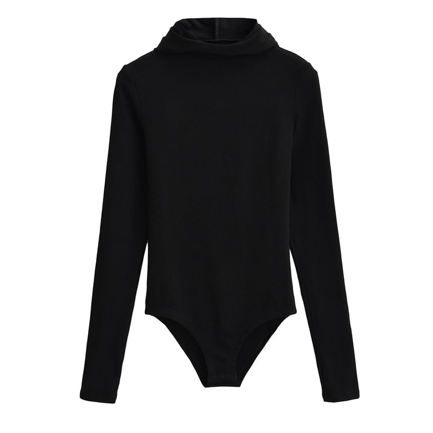 Reknovine - Effen bodytop met lange mouwen en coltrui