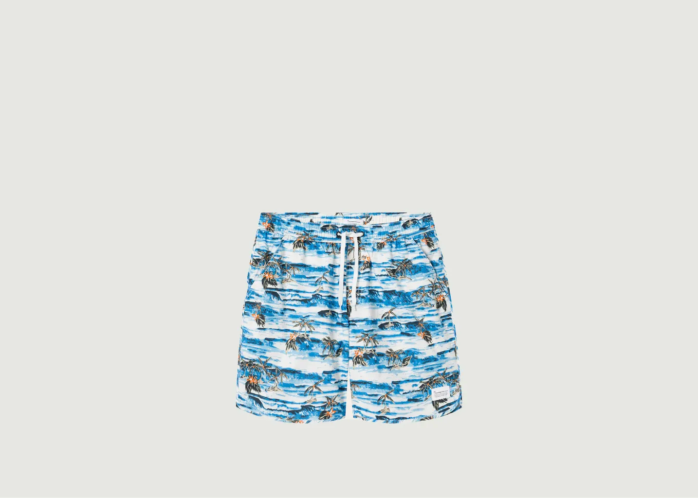 Short de bain motif vagues et palmiers KCA