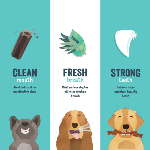 Edgard & Cooper Doggy Dental - Munt & Aardbei